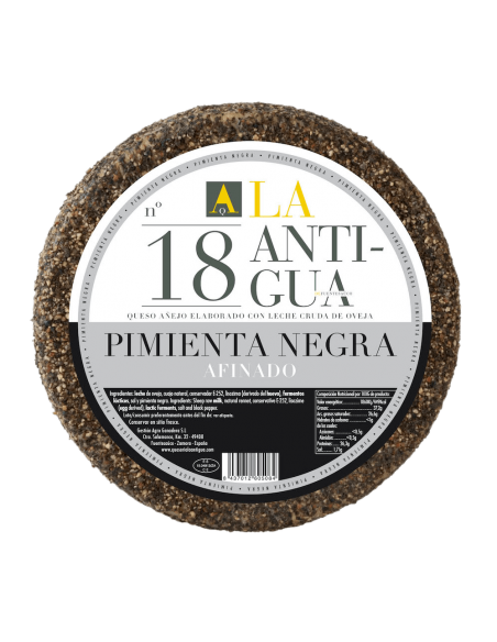 La Antigua Queso de Oveja Añejo a la Pimienta Negra La Antigua Queso de Oveja Añejo a la Pimienta Negra