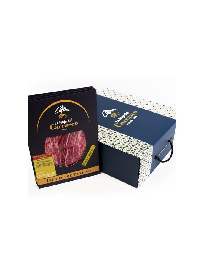 La Hoja del Carrasco PACK CORTADO A CUCHILLO – Jamón de Bellota Ibérico 75% Raza Ibérica