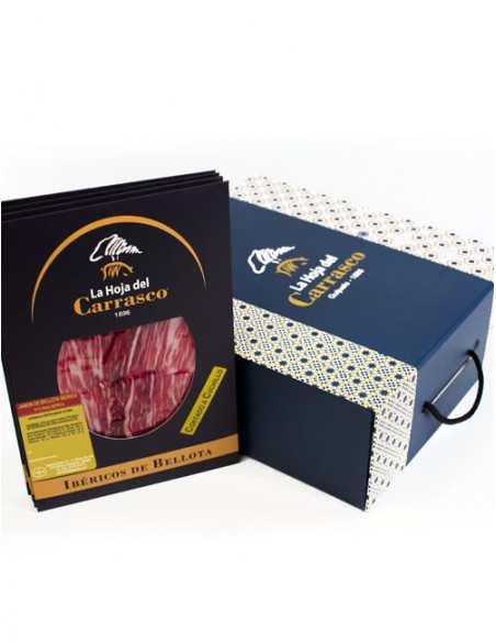 La Hoja del Carrasco PACK CORTADO A CUCHILLO – Jamón de Bellota Ibérico 75% Raza Ibérica