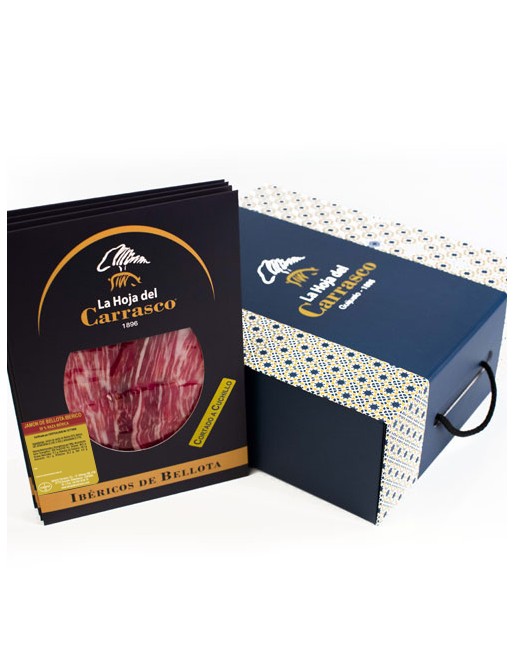 La Hoja del Carrasco PACK CORTADO A CUCHILLO – Jamón de Bellota Ibérico 50% Raza Ibérica