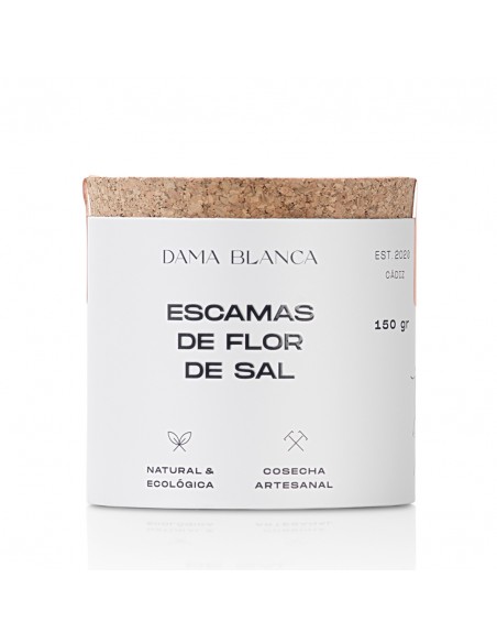 Dama Blanca Escamas de flor de sal 150 gr Dama Blanca Escamas de flor de sal 150 gr